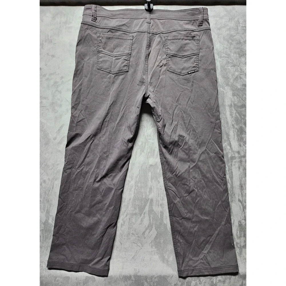 Prana Breathe Mens Slim Fit Pants 40x30 Charcoal Grey Performance‎ Hiking Travel